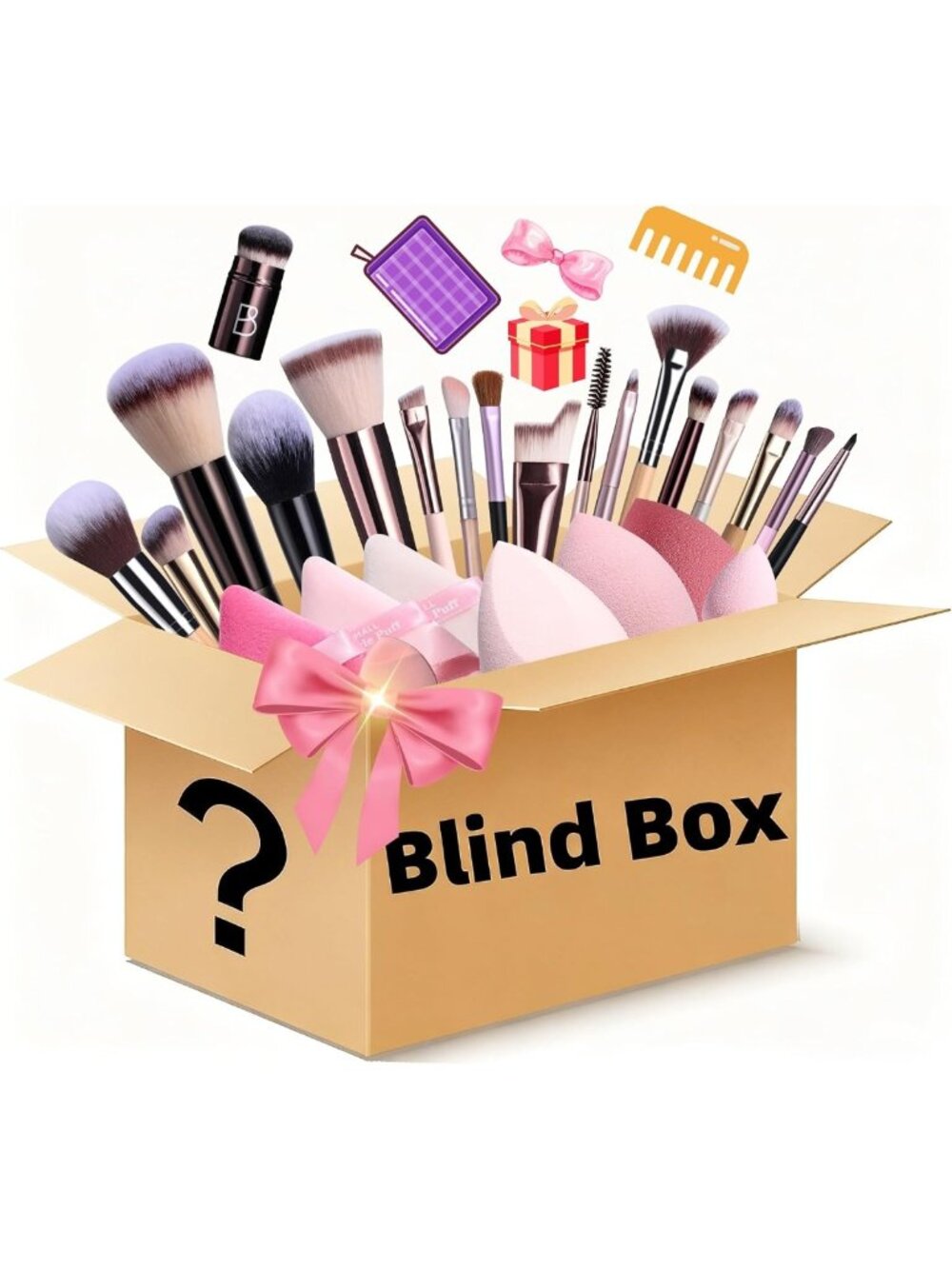 Professional Makeup Brush Set & Beauty Tools - Travel-Friendly Kit with Sponge